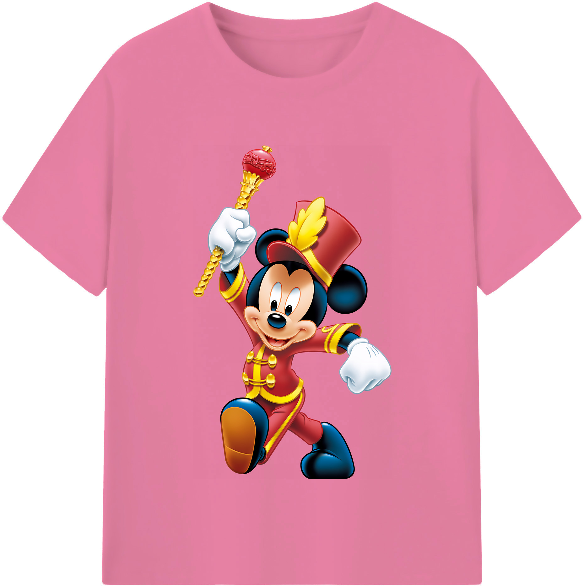 （画像用） ミッキーマウス Mickey Mouse 綿100％半袖Tシャツ（フロントプリント）
